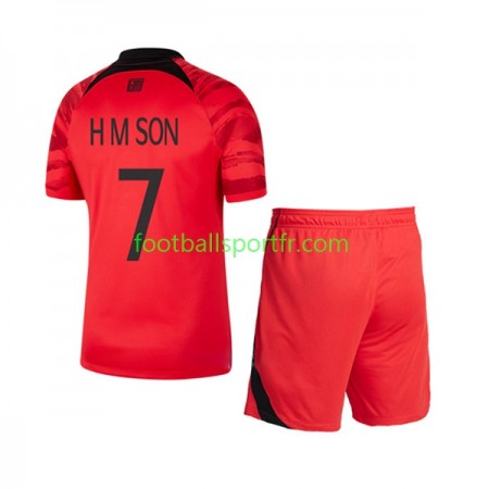 Tenue Corée du Sud Son Heung-min 7 Enfant Domicile World Cup 2022 Maillot de Foot
